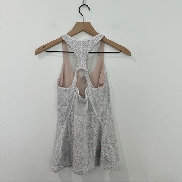 Lululemon Mesh With Me Tank Desert Snake White Silver Fox size 4 - Picture 2 of 6